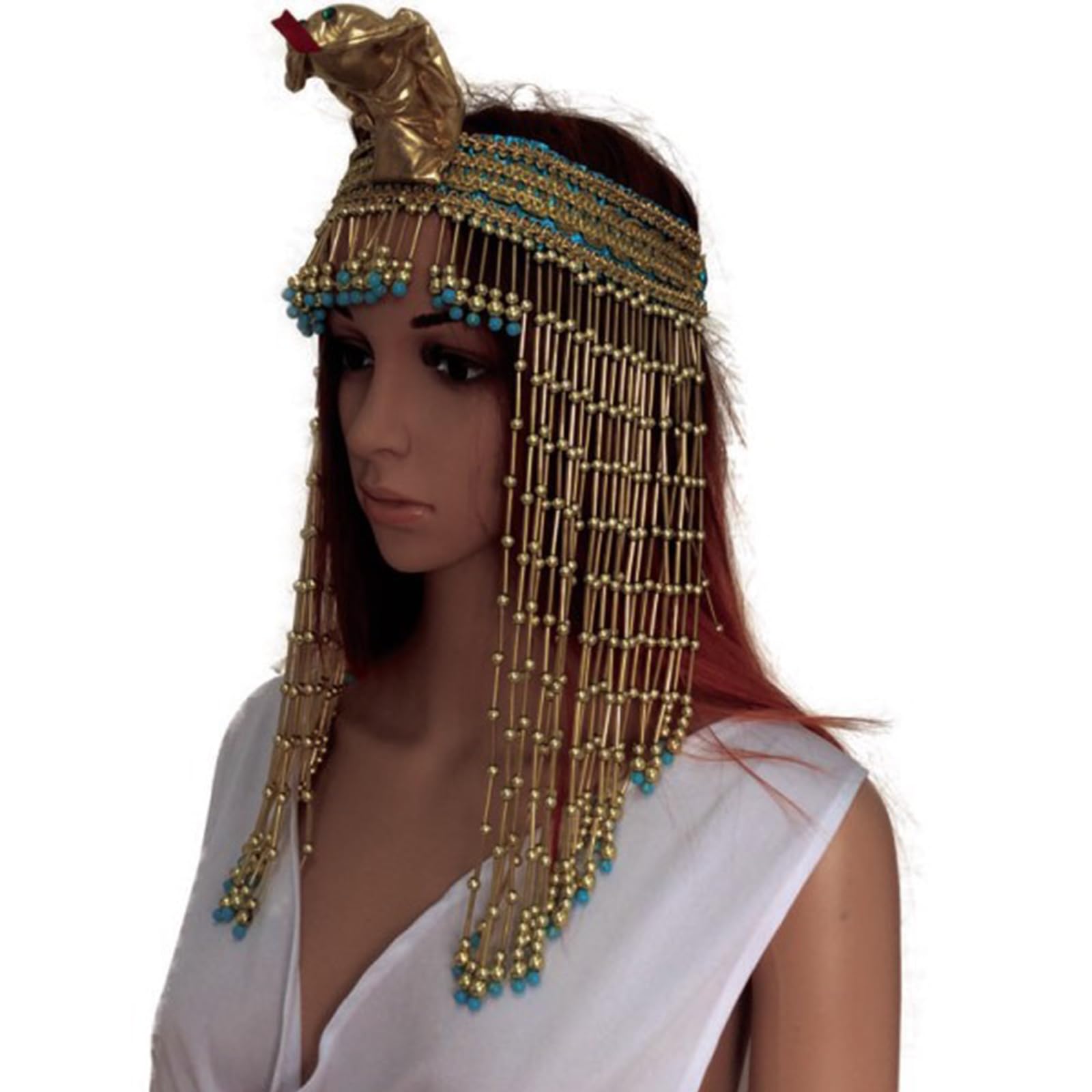 Tsophreniq Golden Sequins Cosplay Headwear Headbands Party Costume Hair Jewelry Hoop Egyptian Snake Snake Headbands Women