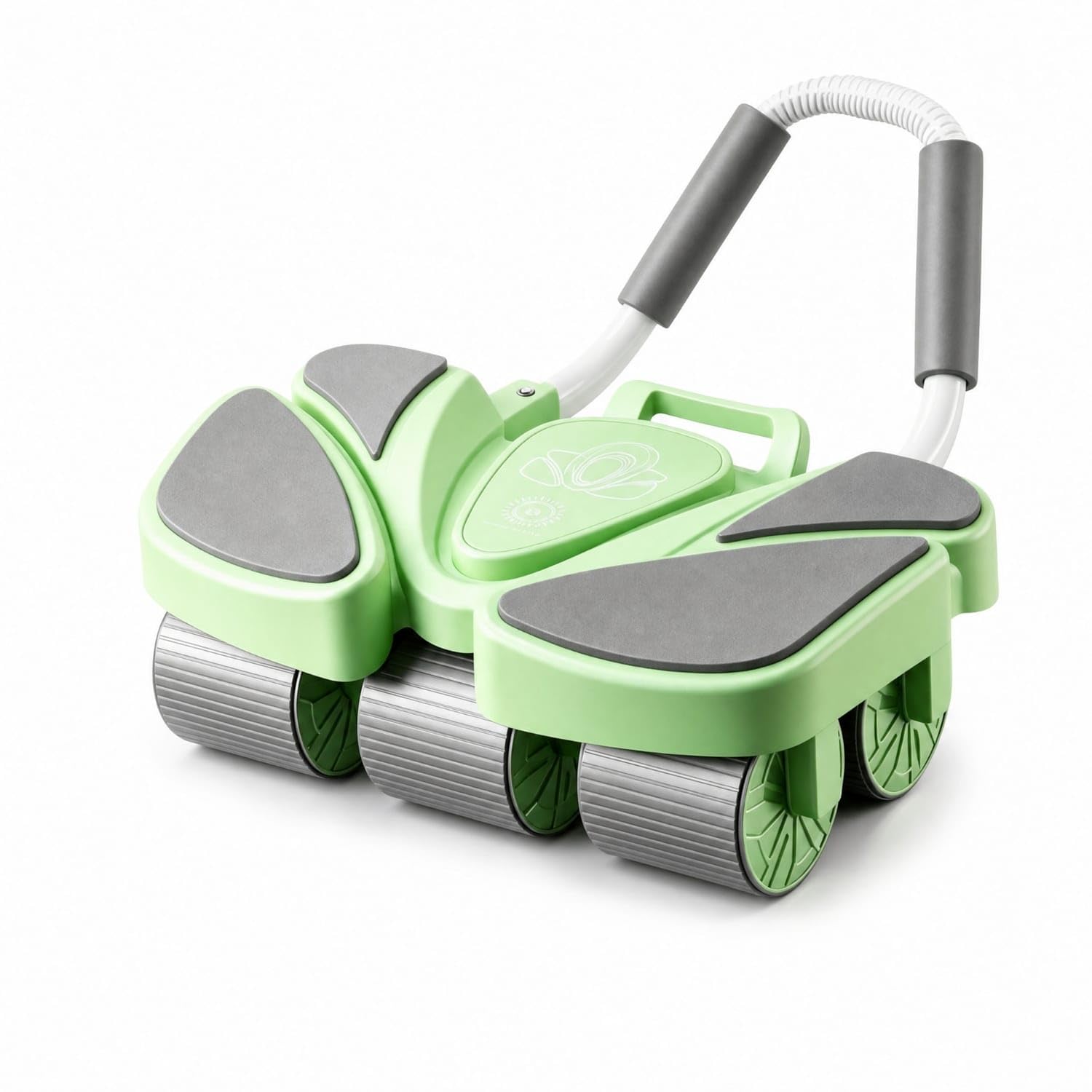 Handheld Ab Roller with Soft Grips Slim Abdominal Exercise Wheel Wide-Treaded Roue À Roulettes Stable for Beginners, Core Workouts, Home Gym, Grass Green, 6W No-Display W-mat-image-20
