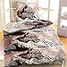 Produktbild 4-Teilige Wende Bettwäsche Set 2X Bettbezug 135x200 2X Kissenbezug 80x80 Mikrofaser Leopard Afrika