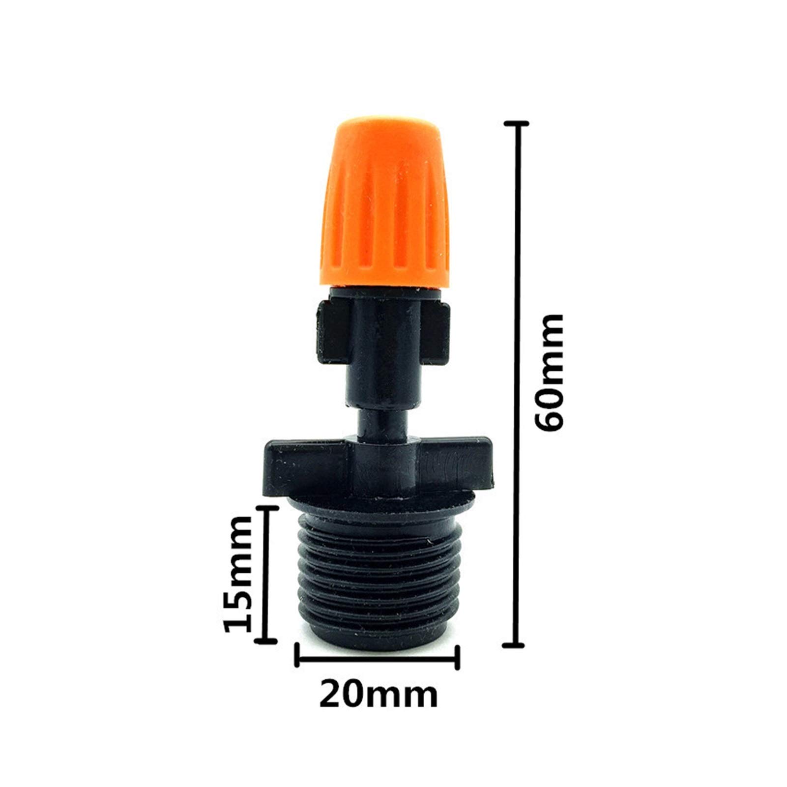Innaffiare le piante in vaso Annaffiare i tappi di 50 Ugelli di atomizzazione G1 / 2 pollici Interfaccia Garden Hose Impianti impianto impianto di irrigazione Regolabile Strumento di interscambio di r