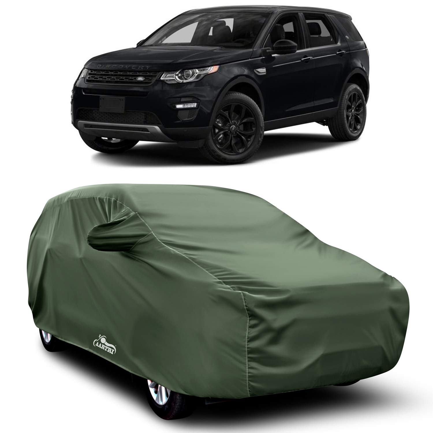 XG Brand6X6 Material Fabric 100% Waterproof Car Cover for Land Rover Discovery Sport (Dark Green with Mirror Pockets)