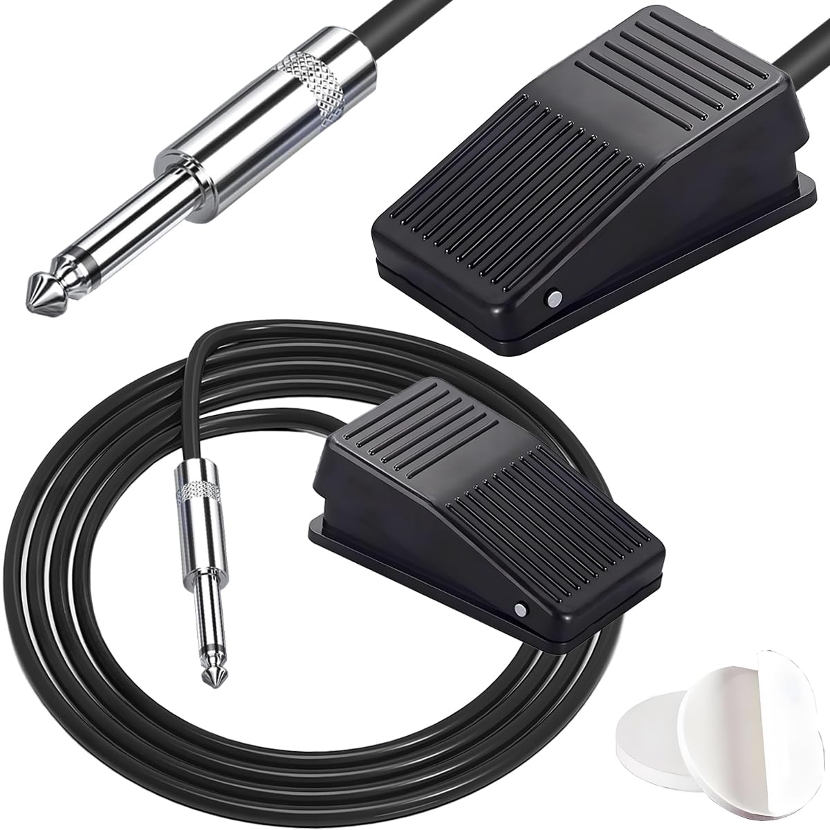 Netz-Fußschalter Tattoo-Fußpedal Schwarzes Tattoo-Fußpedal-Netzteil Slip Control mit 6,35-mm-Stecker, für Tattoos Maschinenpistolen Tattoos Zubehör