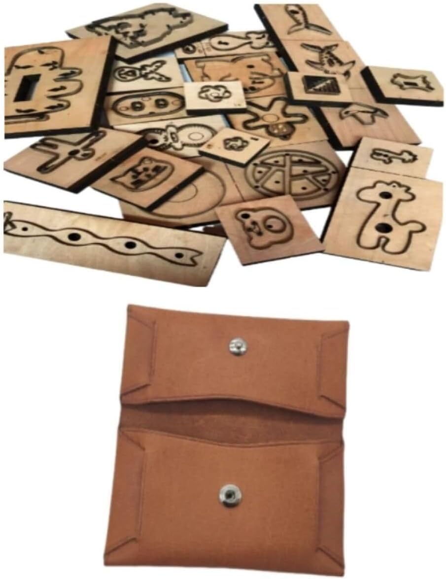 YJIUYUANQ Leather Craft Die Cut Punch Set, Alloy Steel Cutting Die Cutter Stamping Punching Tool Embossing Template - Wallet
