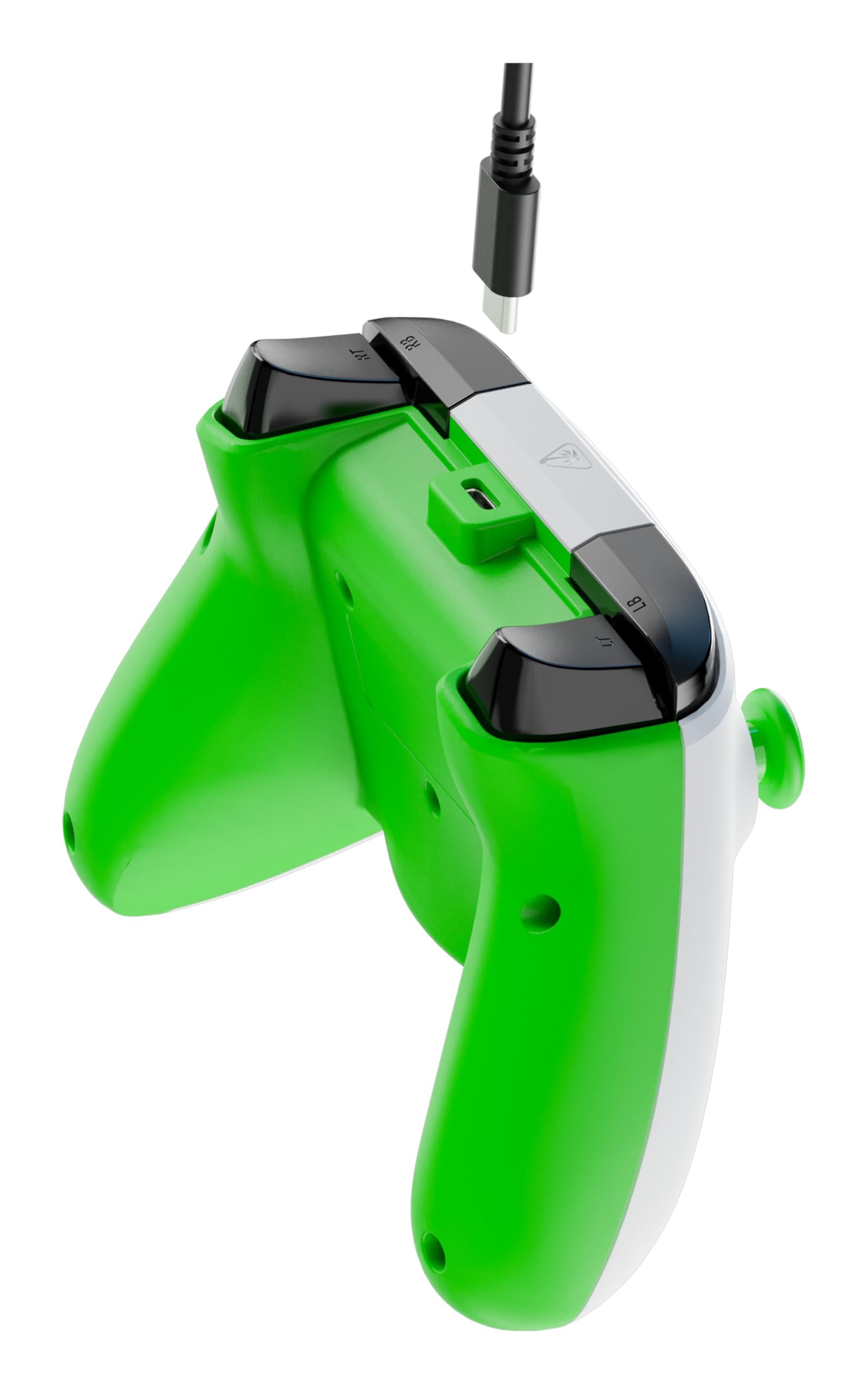 Turtle Beach Rematch Core Bianco/Verde - Gamepad cablato - Con licenza per Xbox Series XS, Xbox One e PC - Pulsanti audio, motori Rumble e grilletti a impulsi, cavo da 3 m