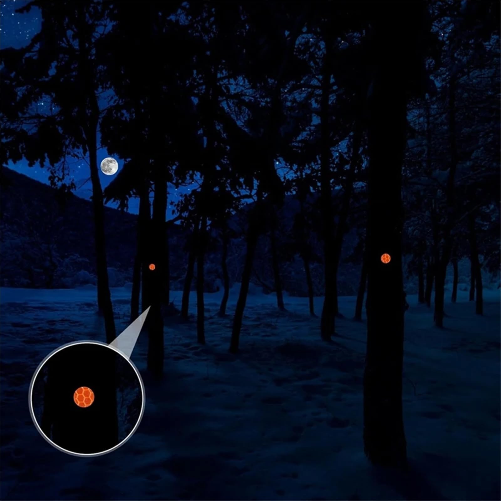 Marque réfléchissante 200 pièces punaises réfléchissantes chaudes de marquage sentier lumineuses marqueurs réfléchissants rouge