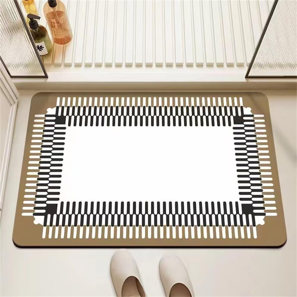 Badewannenmatte rutschfest, Badematten, rutschfeste Badezimmermatte, 88,9 x 119,4 cm, super saugfähige Bodenmatte, schnell trocknende Badesteinmatte, waschbare Badezimmerteppiche, Teppich for Schlafzi