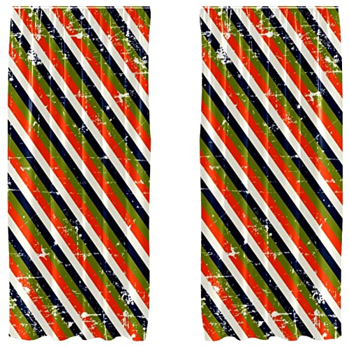 Paneles decorativos con elegante motivo de rayas y caída perfecta de 55 x 84 pulgadas 2