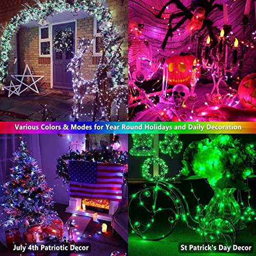 Brizlabs Color Changing Christmas Fairy Lights, 66Ft 200 Led Christmas Multicolor String Light With Remote, White Xmas Tree Lights With Timer, Usb Plugin Twinkle Fairy Light For Indoor Christmas #TOP4