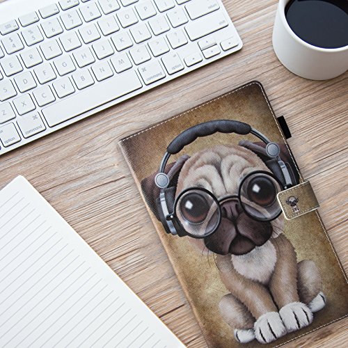 Dteck All-New Fire Hd 10 Case (9Th/7Th/5Th Generation, 2019/2017/2015 Release) - Slim Folio Stand Shockproof Pu Leather Case With Auto Wake/Sleep Smart Protector For Fire Hd 10.1 Inch Tablet,Music Dog #TOP5