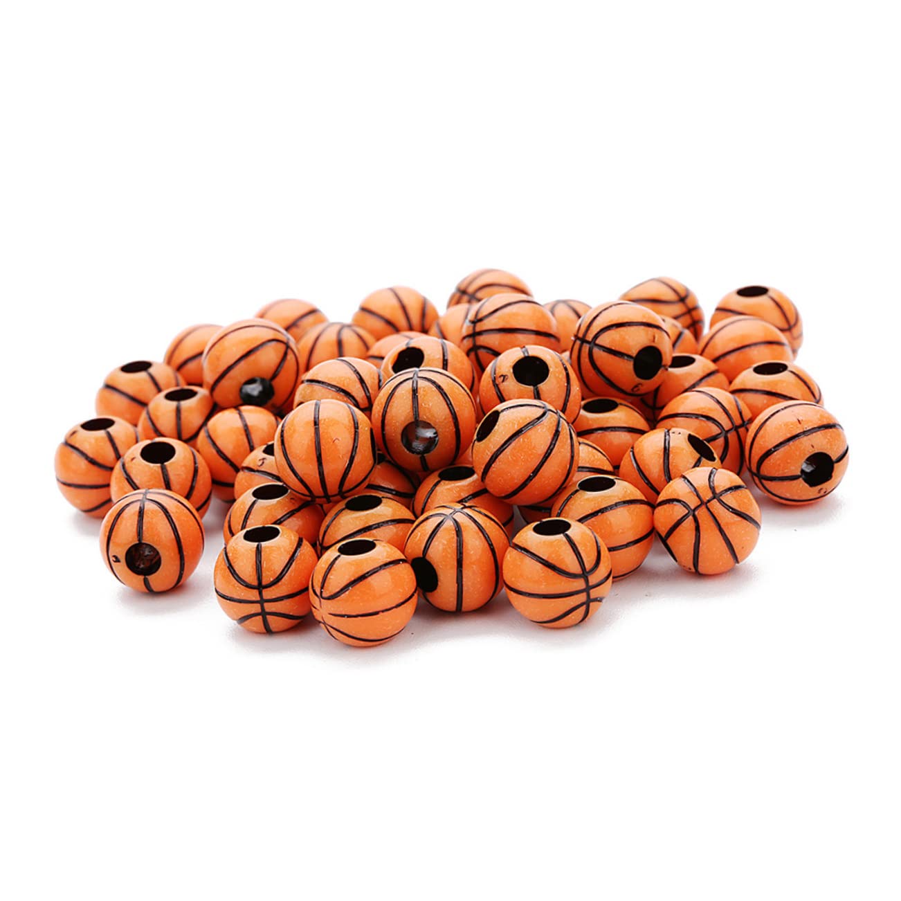 200 Perline Acriliche Forma Pallone Da Basket - Per Braccialetti, Collane Fai Da Te, Gioielli Artigianali
