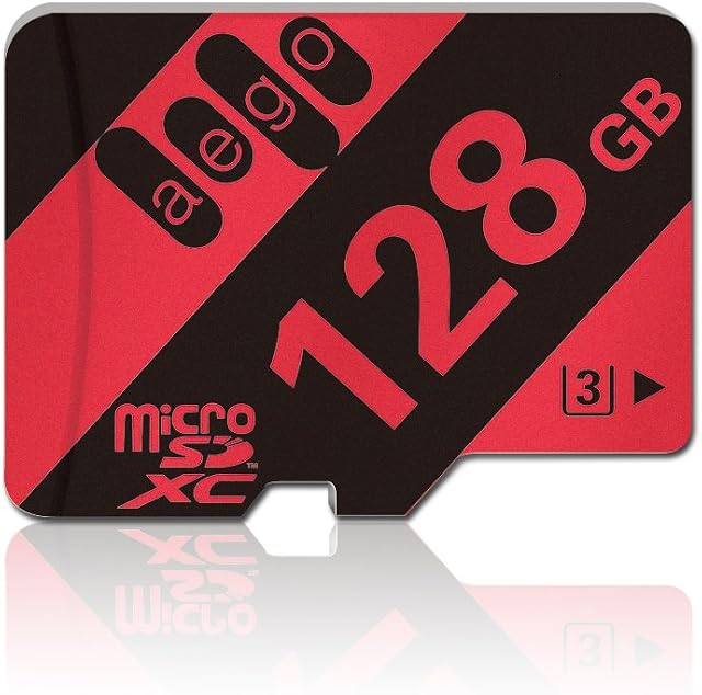 AEGO 128GB Micro SD Card Class 10 U3 SDXC Memory Card High Speed for Gopro Dash Cam Camera with Adapter-U3 128GB