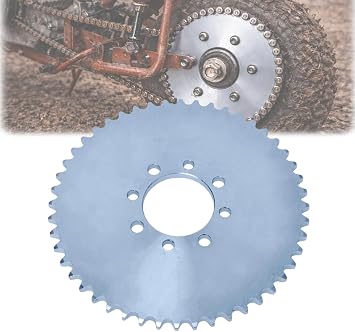 48 Tooth Go Kart Sprocket for #40/#41/420 Chain, 2-1/8" Bore, 8-Hole Mount, Fits Hubs w/ 2-1/8" BCD Heat-Treated Steel for Go Karts & Mini Bikes