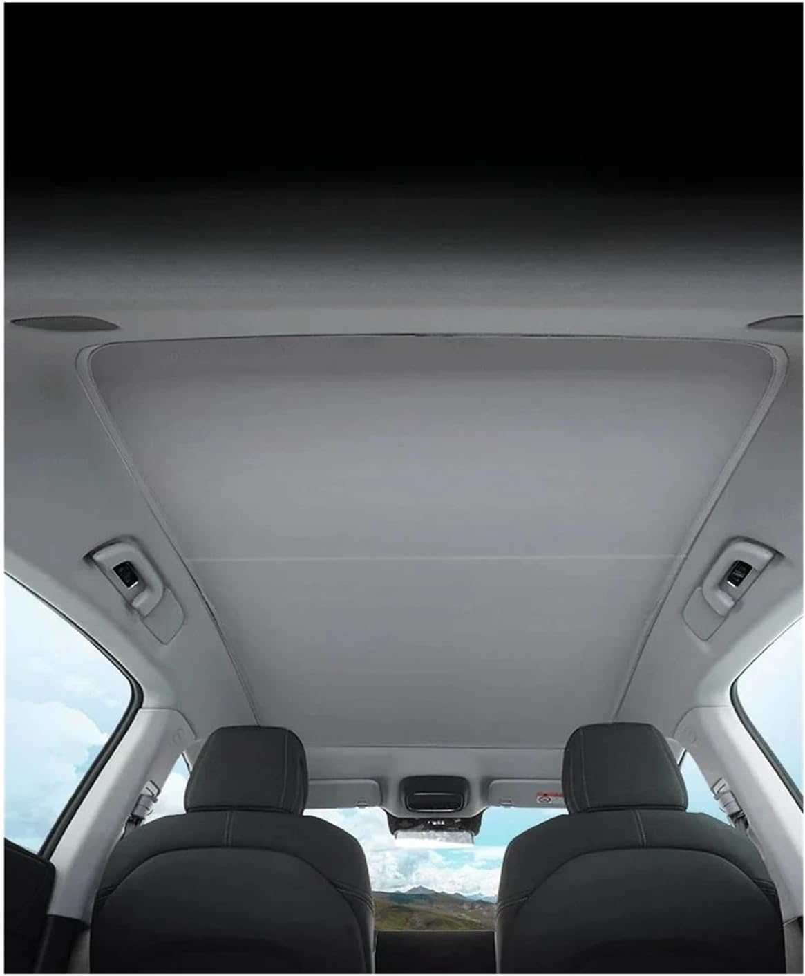 Sunroof Sunshade Ice Cloth Car Roof Glass Front Rear Skylight Heat Insulation Sun Shade Compatible For XPeng G6 G9 Interior Accessories(Black G6)