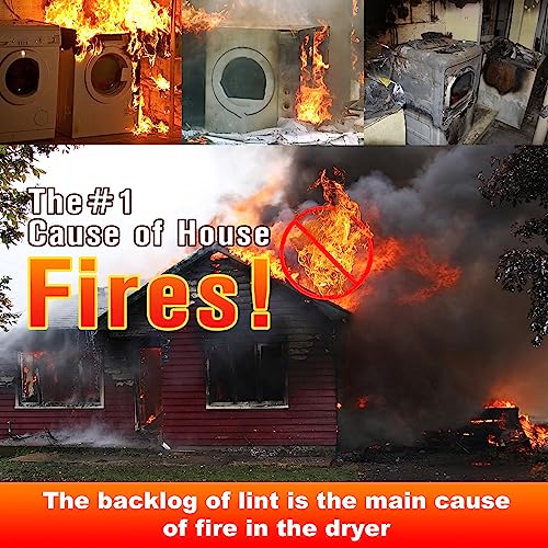 Sealegend 2 Pieces Dryer Vent Cleaner Kit Vacuum Attachment Hose With Brush, Dryer Cleaning Brush Lint Remover Hose #TOP5