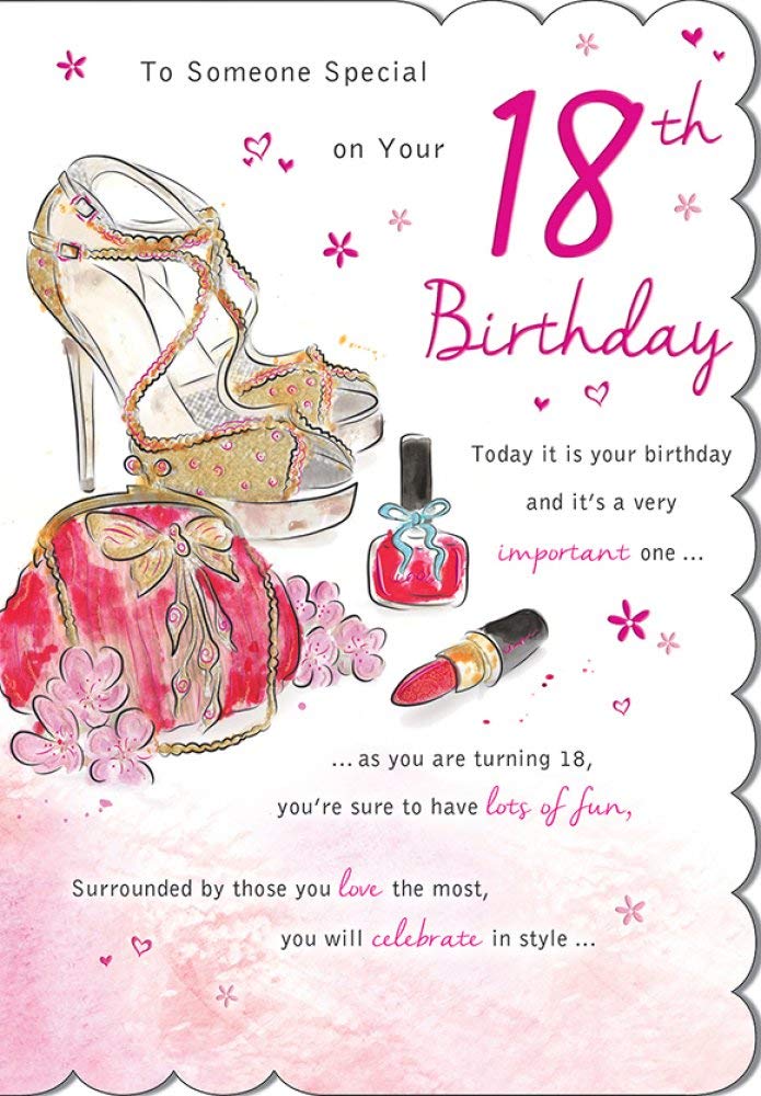 Regal Publishing Milestone Age Birthday Card Age 18 F - 9 x 6 inches
