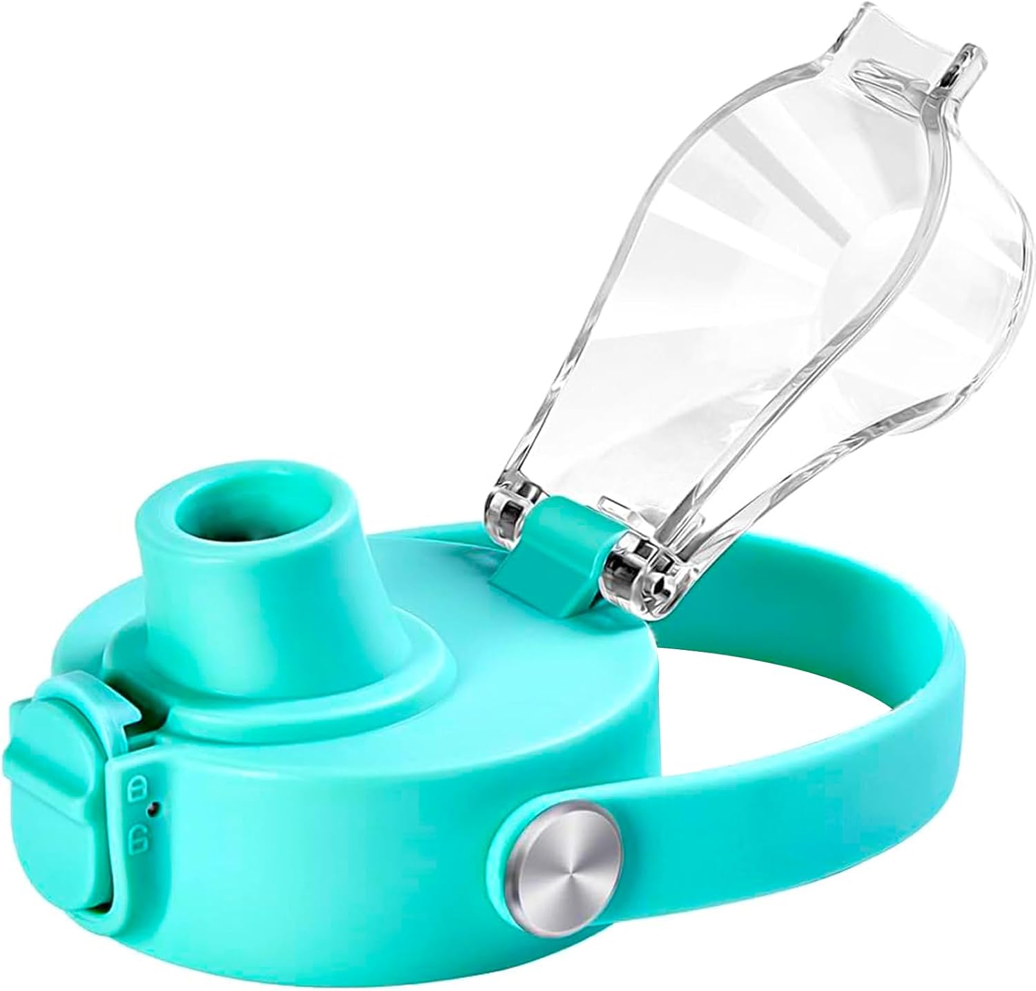 SYACOT Auto Spout Lid for Hydro Flask Wide Mouth Water Bottles, Replacement Top Spout Lid for HydroFlask Wide Mouth 12 oz 32 oz 40 oz, Chug Cap with Flexible Handle,Big Nozzle