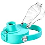 SYACOT Auto Spout Lid for Hydro Flask Wide Mouth Water Bottles, Replacement Top Spout Lid for HydroFlask Wide Mouth 12 oz 32 oz 40 oz, Chug Cap with Flexible Handle,Big Nozzle (Mint)