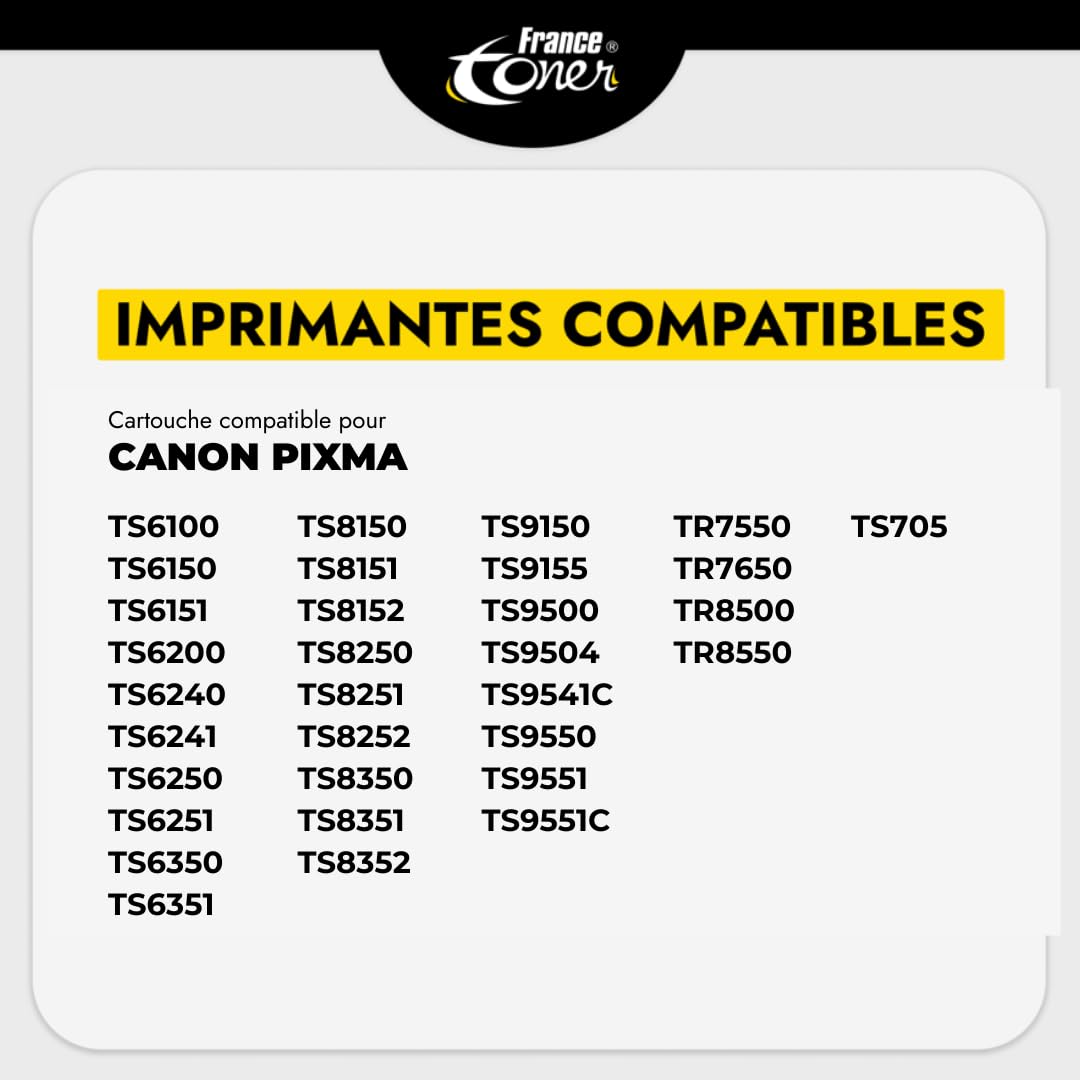 5 Cartouches compatibles pour Canon PGI-580 CLI-581 XXL | Encre 580 581 Haute Qualité pour Imprimante TR7550 TR7650 TR8550 TS6100 TS6150 TS8350, Noir, Photo, Cyan, Magenta, Jaune