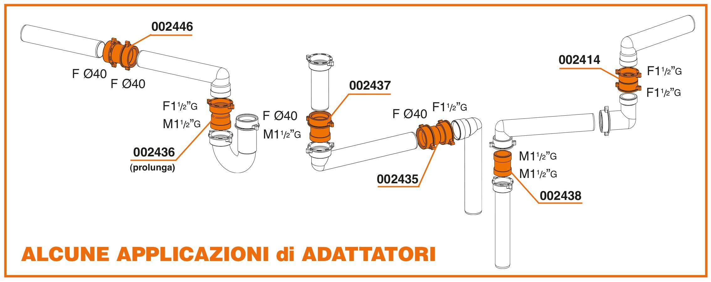 KIT UTILITY ASSORTIMENTO RICAMBI SIFONI LIRA 38 PEZZI ASSORTITI LIRA
