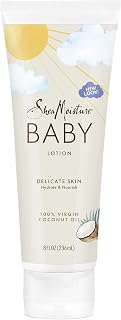 SheaMoisture Baby Lotion with 100% Virgin Coconut Oil & Organic Shea Butter - Sensitive Skin, Newborn, Eczema Relief, 8oz