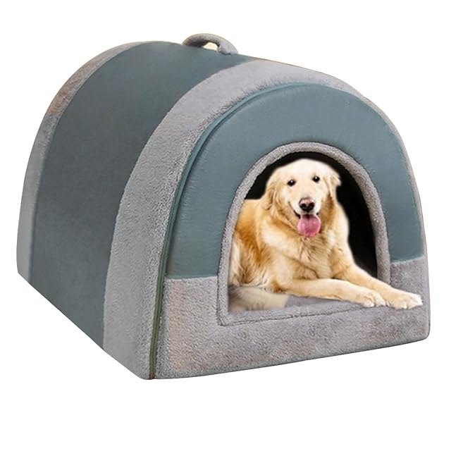 Casa grande para perros 2 en 1 mullida cama para perros XL XXL