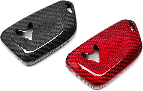 Miniatura 7 de Funda de fibra de carbono auténtica para Chevrolet Corvette C8 2020 2021 2022 (rojo, negro)