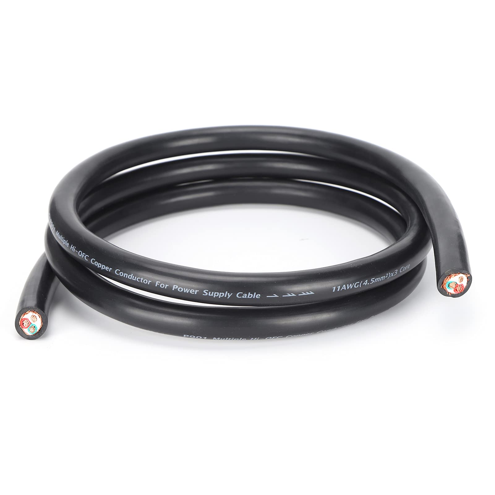 Eacam Cable de Alimentación OFC de Alta Fidelidad 11 AWG Multinúcleo para Amplificadores y Sistemas Hi-Fi 1,5 M