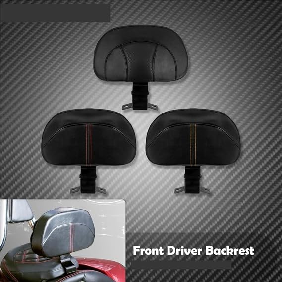 Pad Backrest Motorcycle Adjustable Front Driver Rider Backrest Pad Kit For Touring For CVO For Street Glide For Road King Special 09-2022(Backrest B)