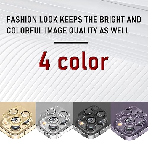 Miniatura 6 de Suoman Protector de lente de cámara para iPhone 14 Pro14 Pro Max, protector de lente de cámara de metal templado premium para iPhone 14 Pro de 6.1