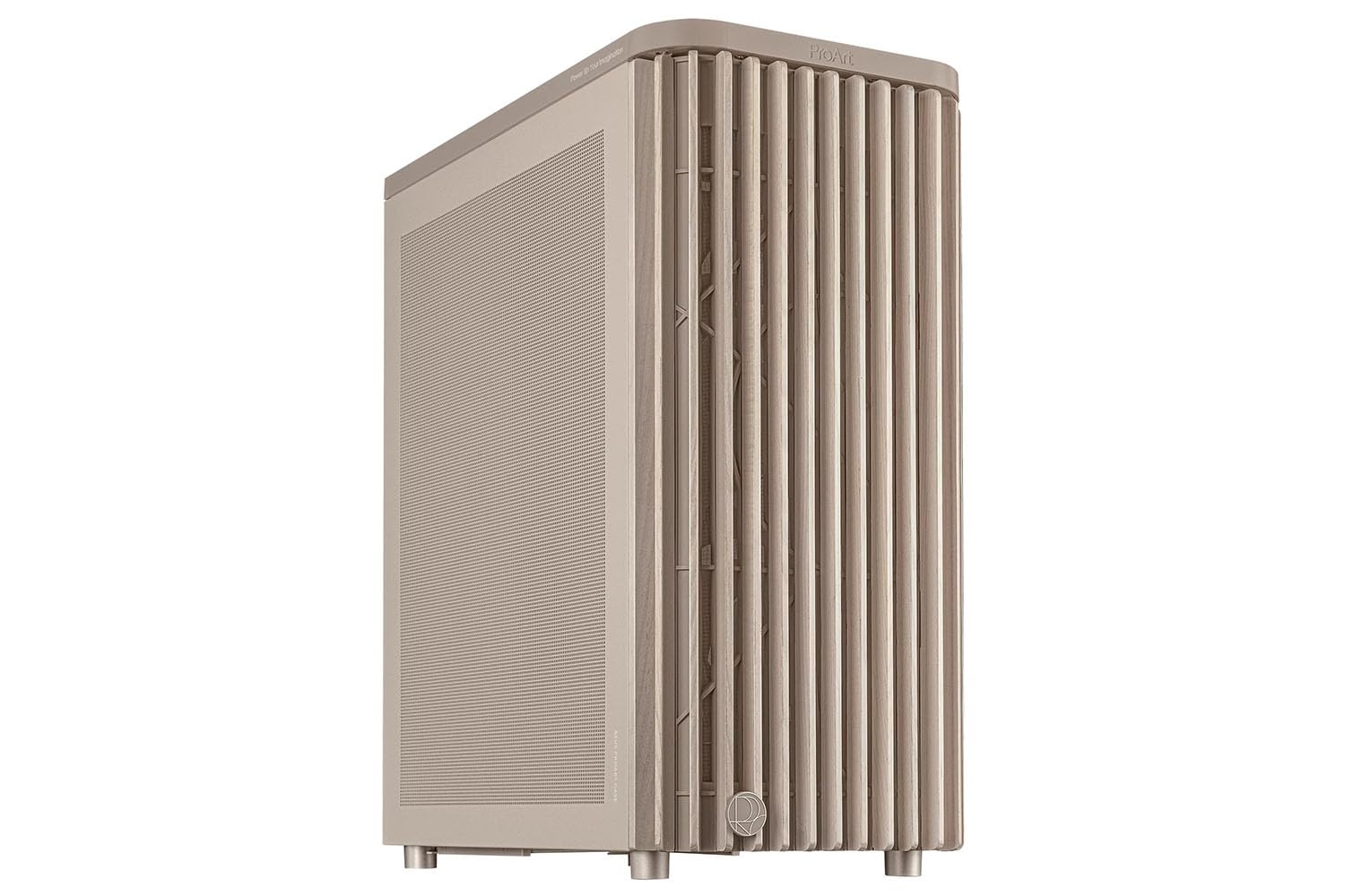 ASUS ASUS ProArt PA401 Wood Edition ATX Chassis with Mesh Panel, Compatible with 314mm GPU, Compatible with 240mm Radiators, Two 160m