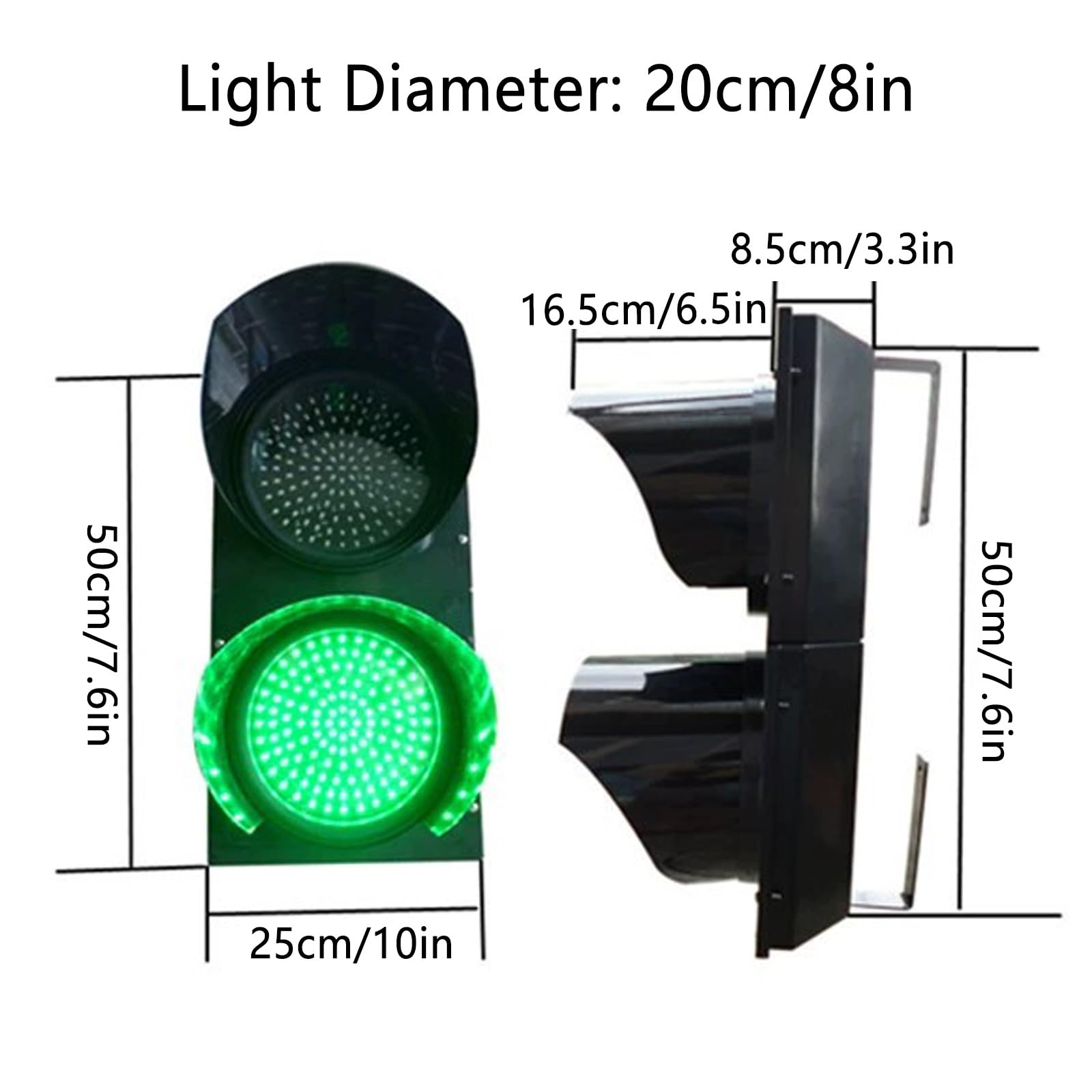 Semaforo, Segnale Luminoso Rosso/verde, Luce Industriale Della Baia Della Banchina Di Carico, Indicatore Luminoso Impermeabile Per Esterni, Adatto Per Strisce Pedonali, Cantieri Edili(AC 220V,200mm/8i