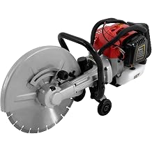 16Inch Gas Concrete Saw,1400w Gas Concrete Powered Cut-Off Saw with 13" Blade,2-Stroke 52cc Engine Cement Masonry Wet Dry Machine,4" Cut Depth,Motor Circular Cutter For Stone, Brick