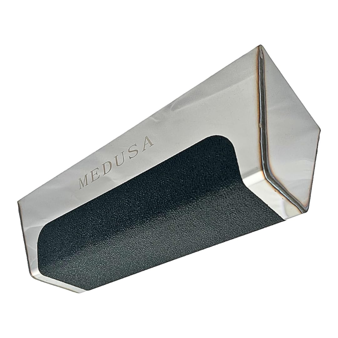 Medusa, 10" Professional Grade Heli-Arc Welded Stainless Steal Drywall Taping Mud Pan with Non Slip Grip, Easy Clean, Perfect for All Knives 10" And