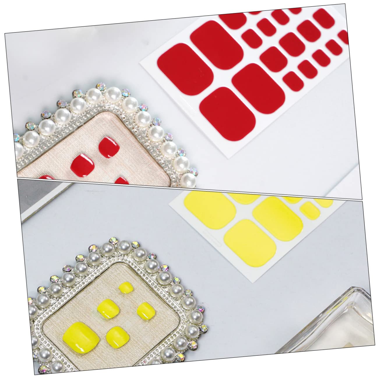 BESTYASH 4 Set Adesivi Per Unghie Dei Piedi Unghia Dito Del Piede Accessorio Per Decalcomanie Per Unghie Decalcomanie Per Unghie Fai Da Te Adesivo 12 Fogli*4