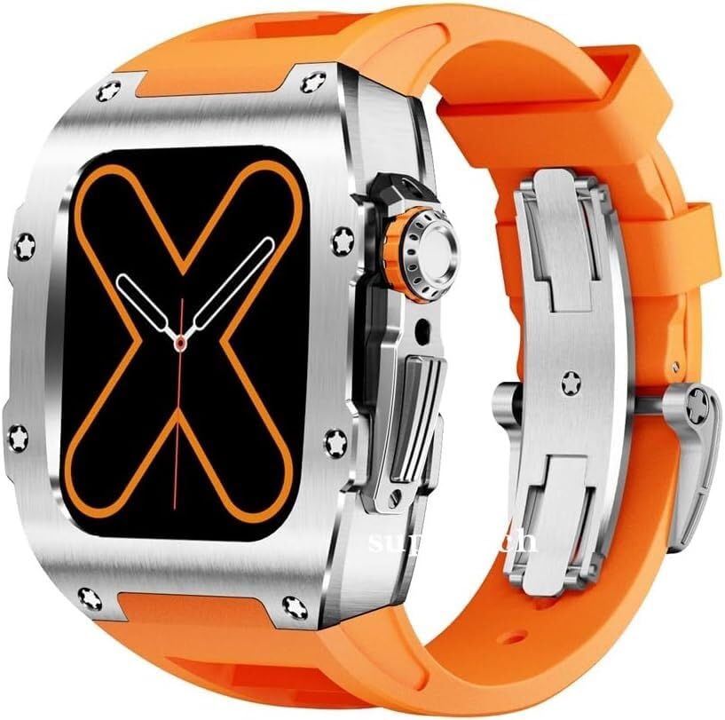 Bouton couronne et boîtier en alliage de titane pour montre 44mm 45mm