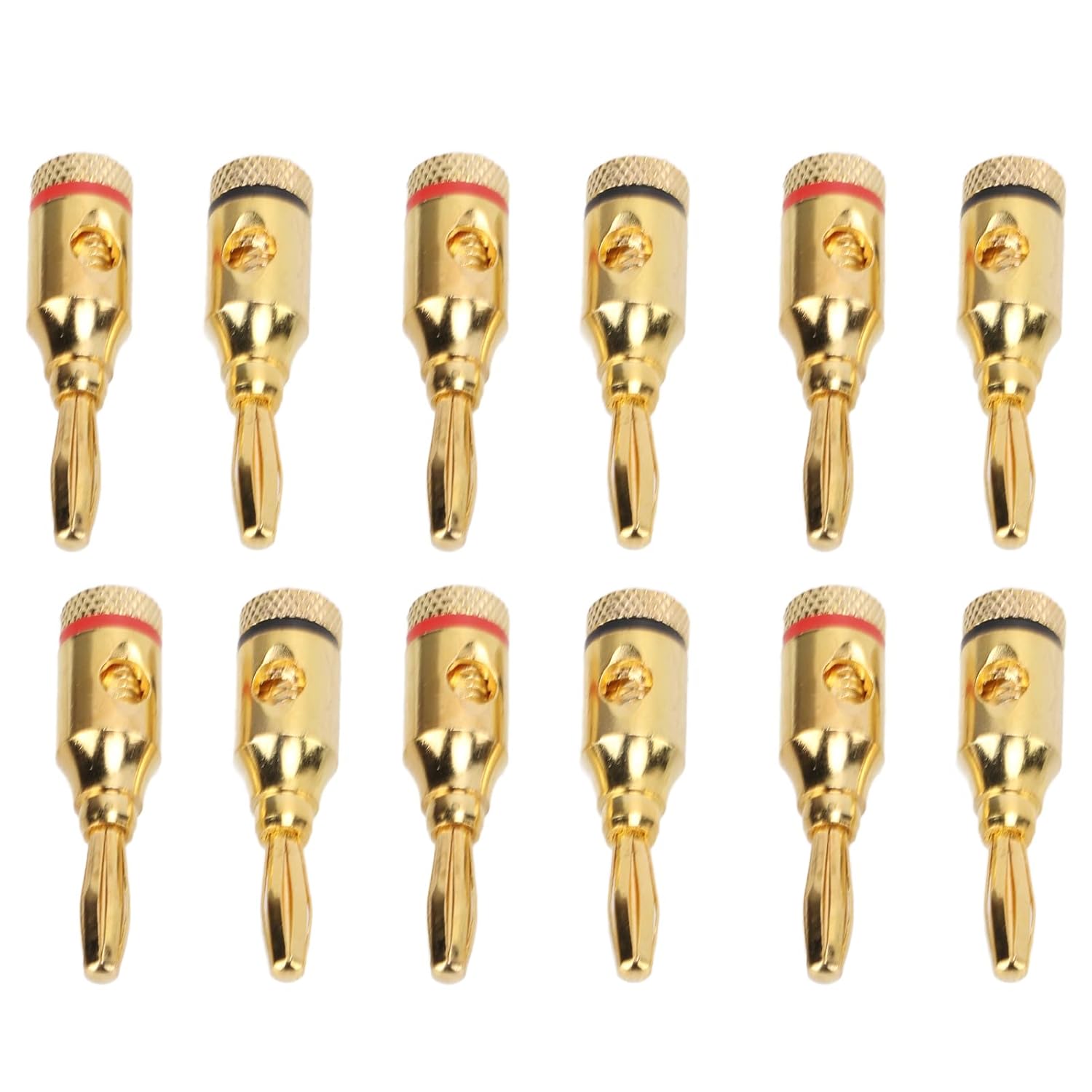 Conectores Tipo Banana Para Altavoz, Amplificador De Tornillo Abierto Chapado En Oro 4 Uds Para Cable De 4mm De Diametro