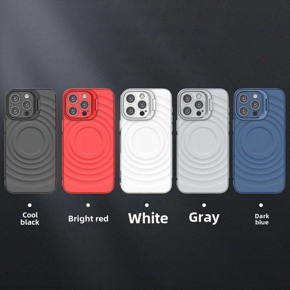 Amazon.co.jp: リップル マグネット式吸引電話ケース iPhone 16 Plus 15 14 13 Pro Max レンズホルダー  落下防止 保護カバー ホワイト iPhone 15用 : 家電＆カメラ