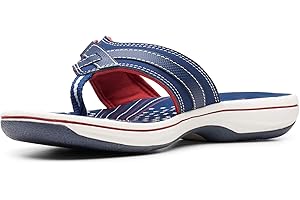 Sea Breeze Flip Flops With American Flag Design