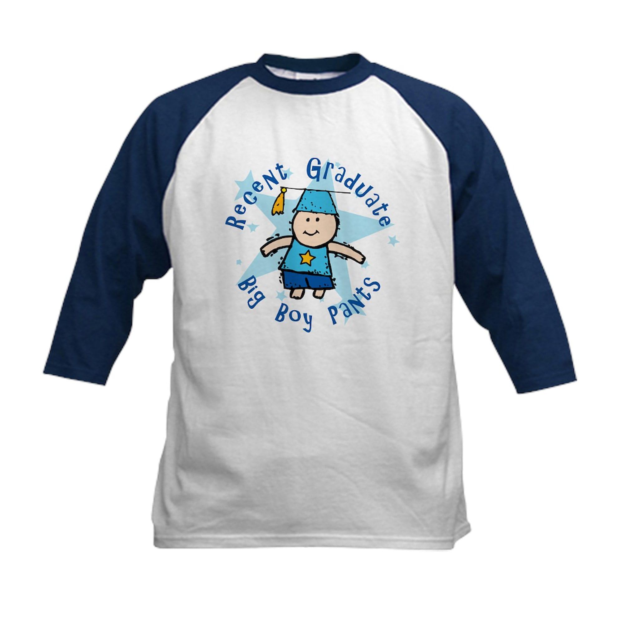 CafePress Big Boy Pants Kids Baseball Jersey Kids Cotton Baseball Jersey, 3/4 Raglan Sleeve Shirt Navy/White