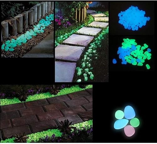 Miniatura 4 de Piedras brillantes para pecera, piedras que brillan en la oscuridad, rocas de acuario para jardín, luz de luna, patio, decoración de patio trasero