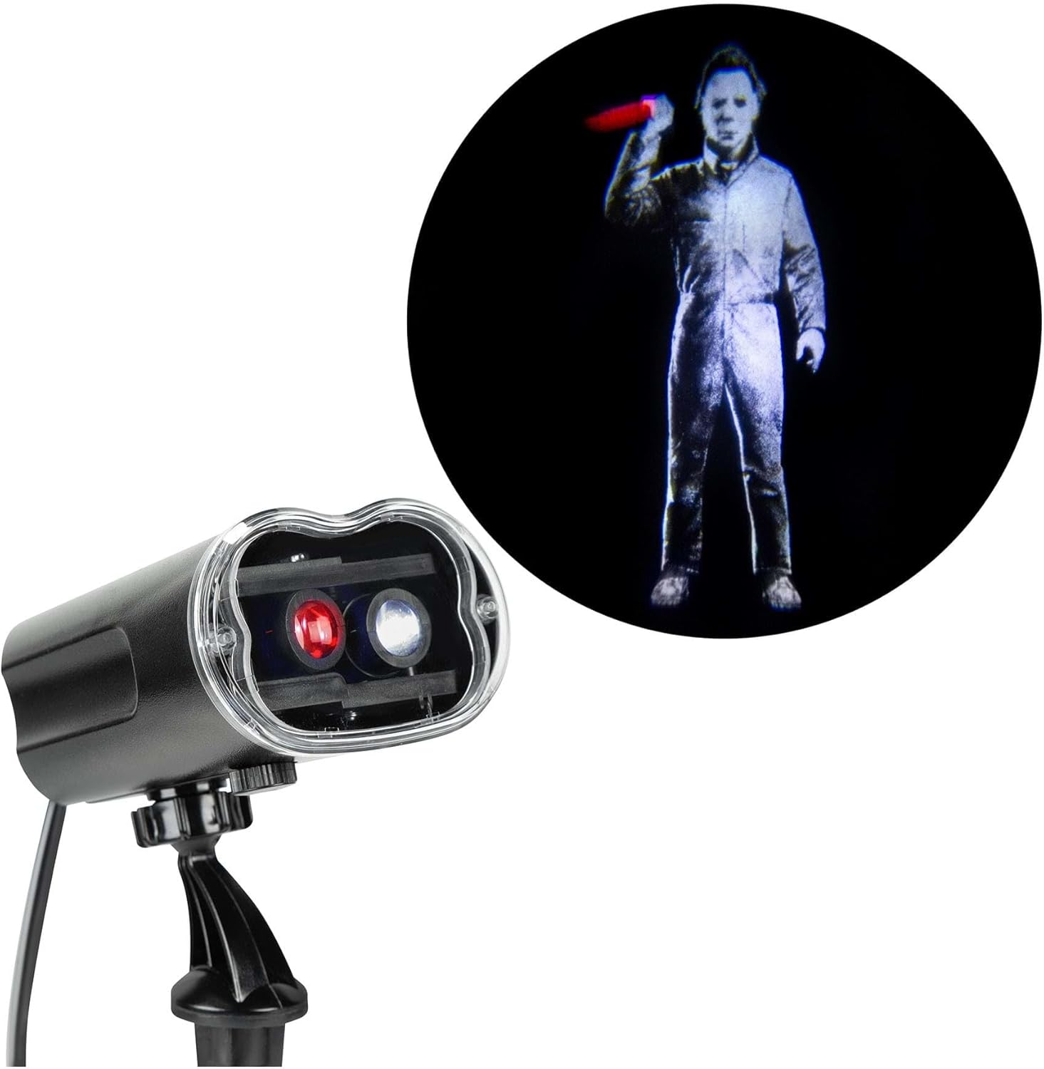 Gemmy Michael Myers Projection Halloween Decoration with Projector and Yard Stake for Scary Outdoor House Displays Standard