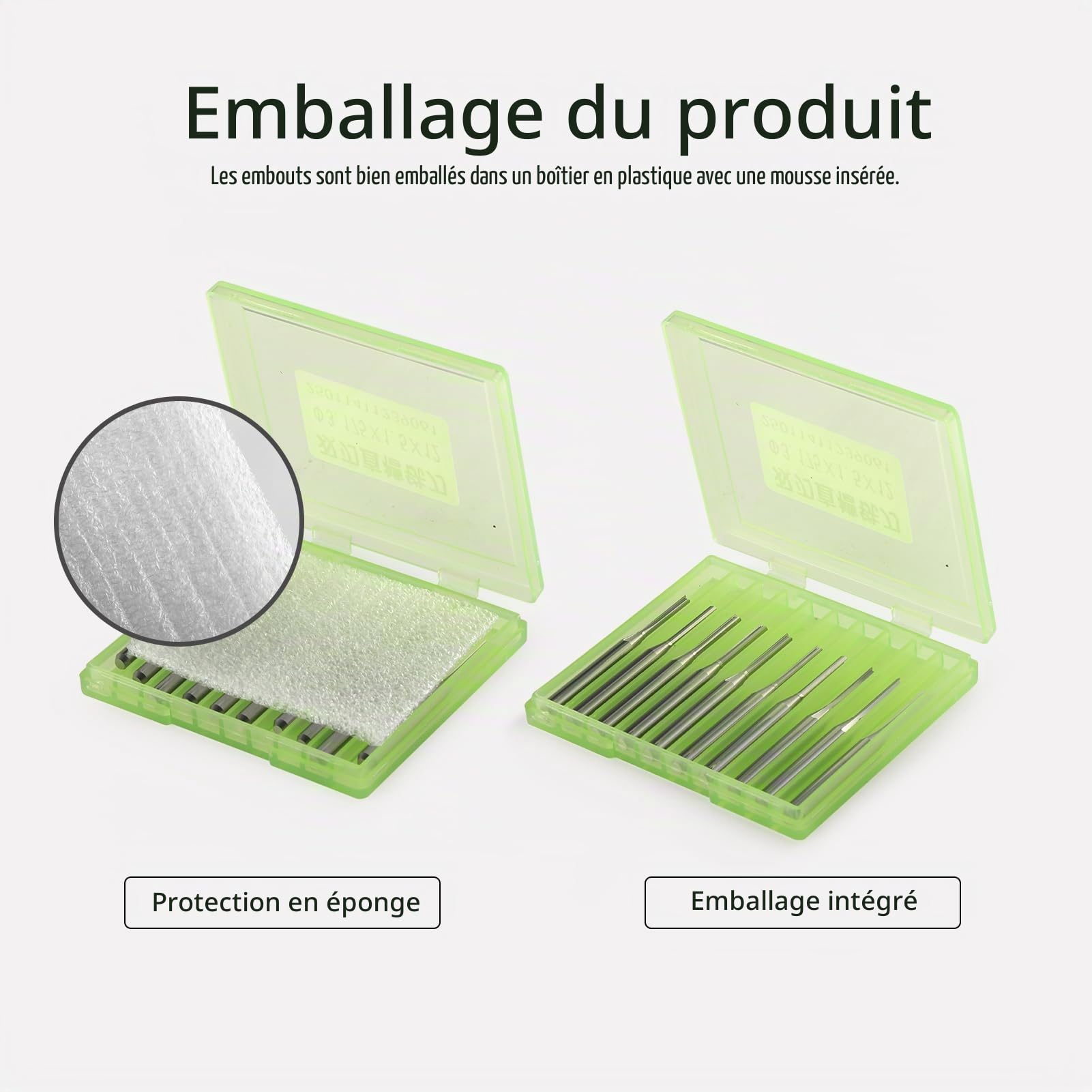 EU _ Hozly 3.175 X 2 x 15 mm deux flûtes droites End Mill Wood Pointes de fraisage CNC Lot de 10