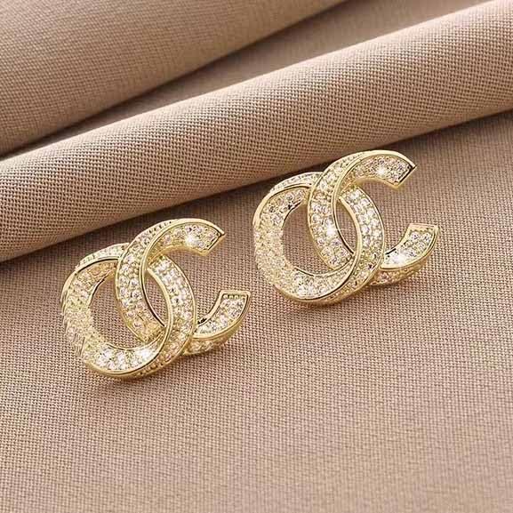 18K Gold Letter Earrings | Stylish CZ Stud Lightweight Earrings For Women | Fashionable Jewelry Accessory for Christmas.3