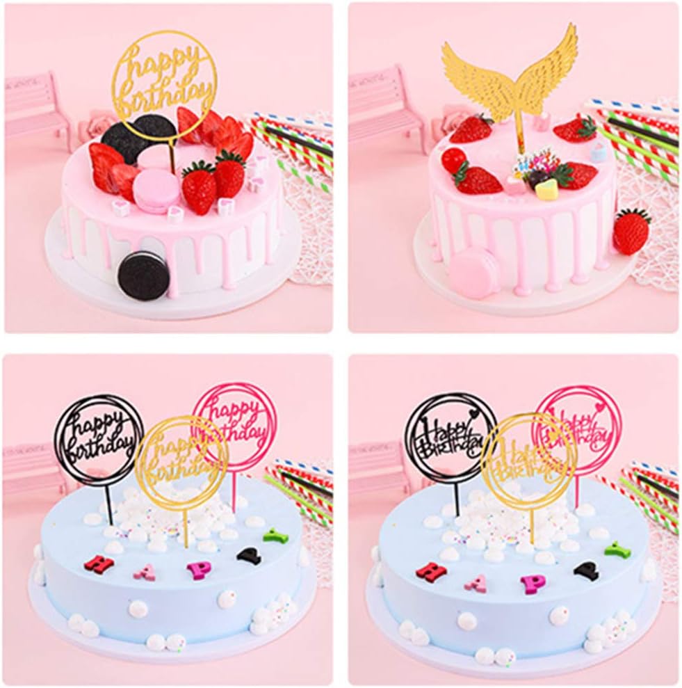 ケーキトッパー 誕生日ケーキ飾り ケーキ挿入カード Birthday お誕生日おめでとう Happy