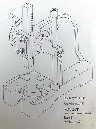 Miniatura 4 de Prensa de eje de 1 tonelada con rueda de mano