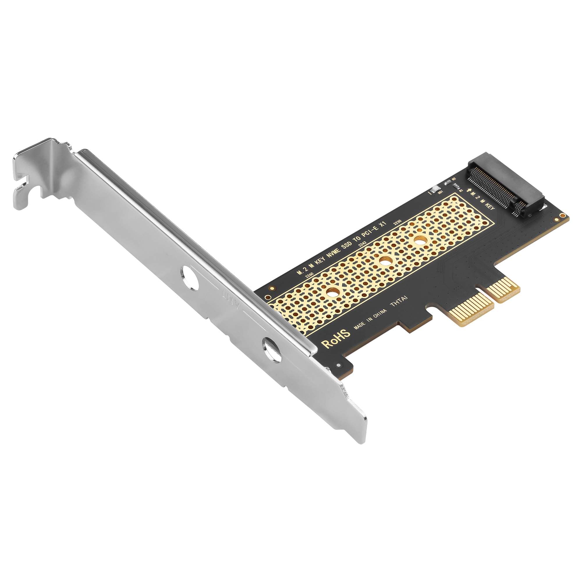 CERRXIAN Adattatore M.2 NVMe a PCIe 4.0 X1, Scheda di Conversione per SSD 2230/2242/2260/2280 M.2 NVMe per Computer Desktop e Portatile, Compatibile con Windows 10 e Windows 7