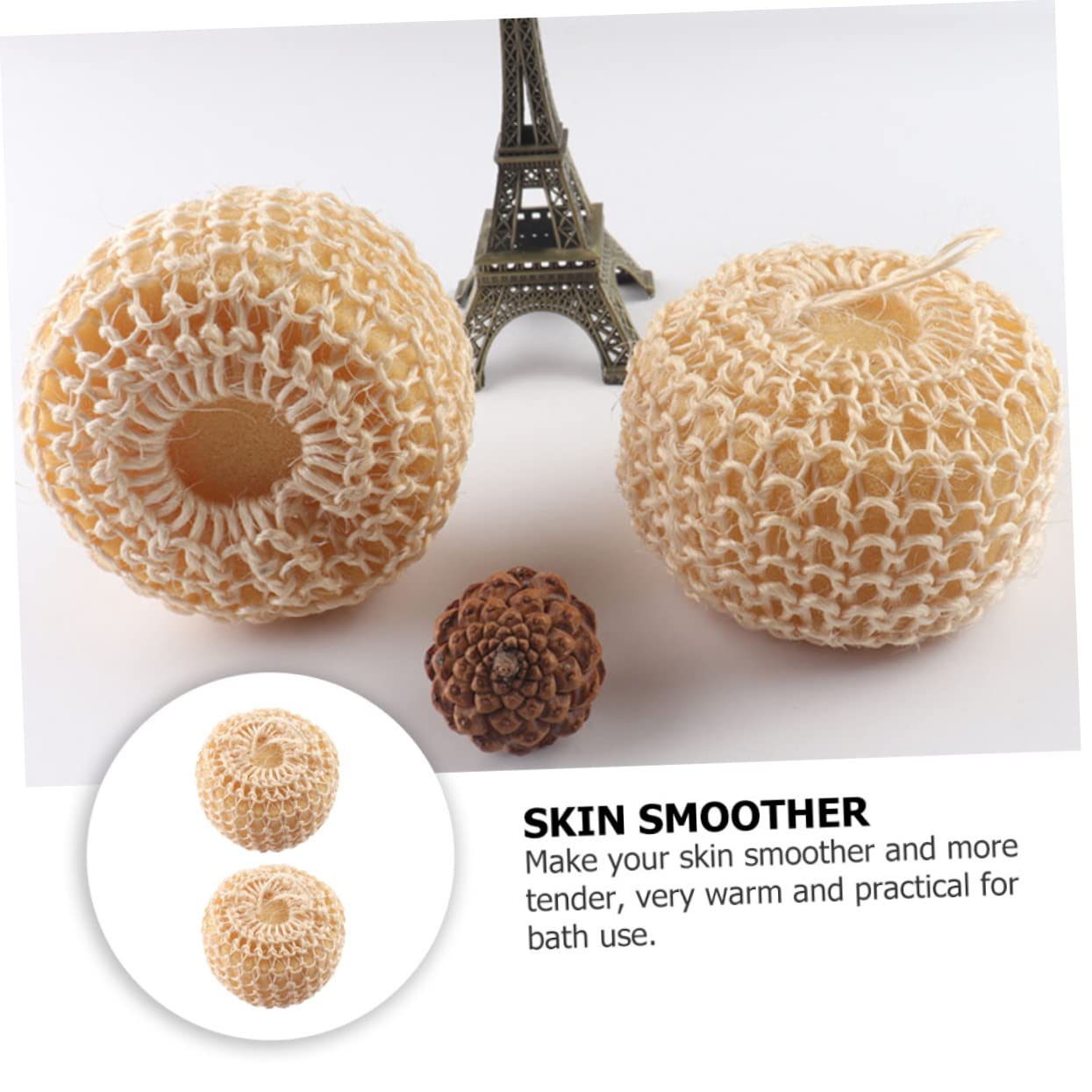 minkissy 10piezas Bolas De Baño De Sisal Ovaladas Esponjas Exfoliantes Para Cuerpo Suaves y Efectivas Para Limpieza De Piel De Accesorios De Natural