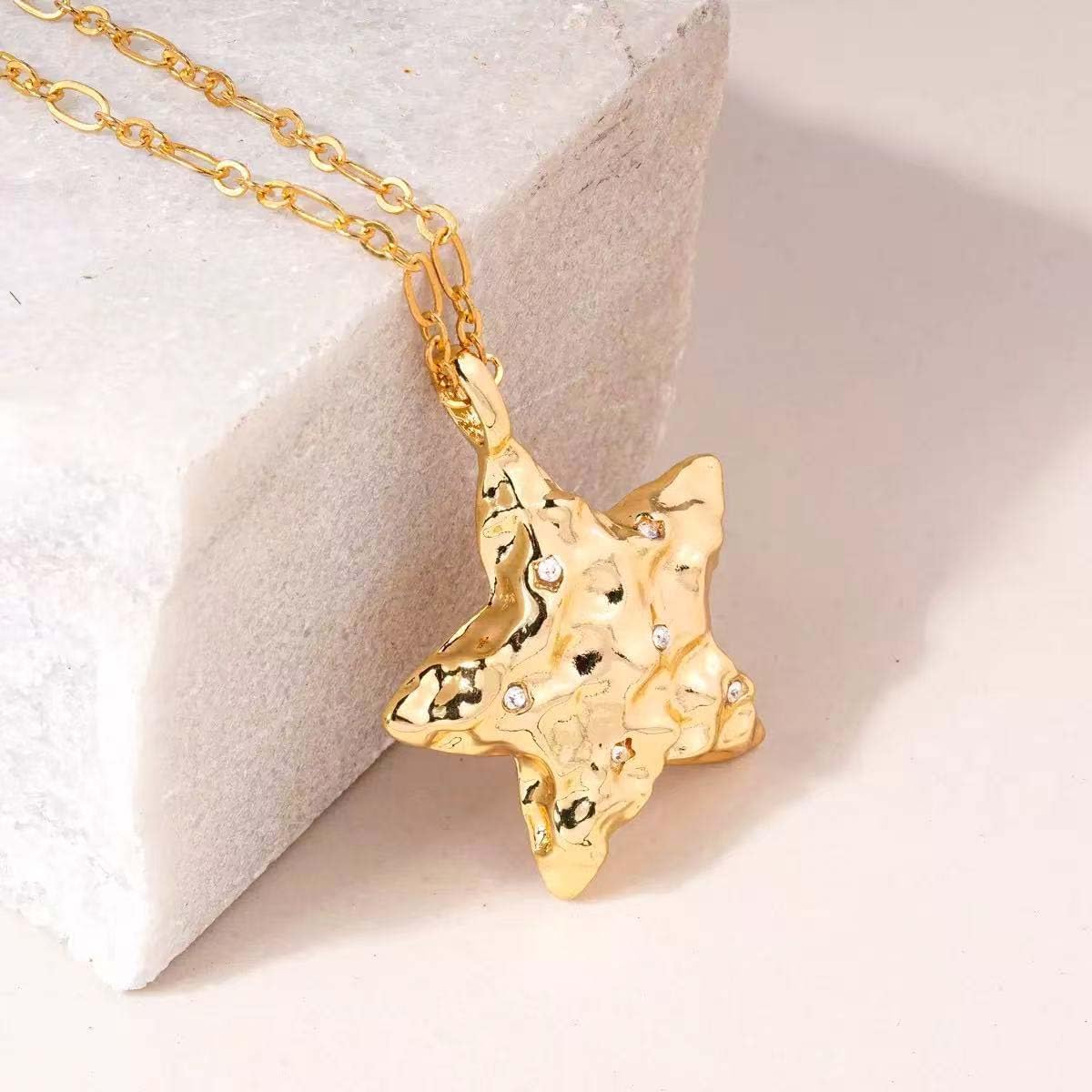 Dainty Gold Moon and Star Necklace for Women - Gold Plated Celestial Pendant with Crystal, Elegant Everyday Jewelry Gift - Image 2