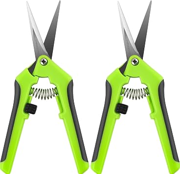 2 Pcs Ergonomic Spring-Action Scissors,Spring-Loaded Craft Shears with Stainless Steel Blades,for Cutting Intricate Details and Tight Patterns,Spring Action Precision,Easy Grip Ergonomic Scissors