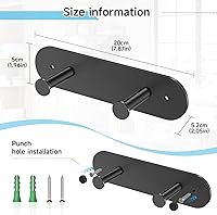 Vista 5 de Soporte para tabla de planchar para montaje en pared, colgador de tabla de planchar con ganchos extraíbles, gancho para tablas de planchar de acero